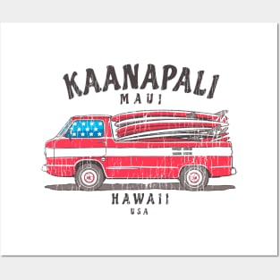 Kaanapali Maui Hawaii Patriotic Surfing Posters and Art